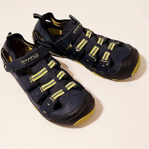 Sperry boys sz 4 Wet Tech Fisherman sandals navy - Picture 1 of 8